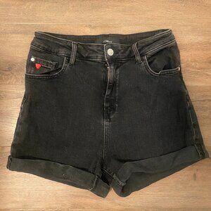 Mavi Black Denim High Rise Shorts Size 28